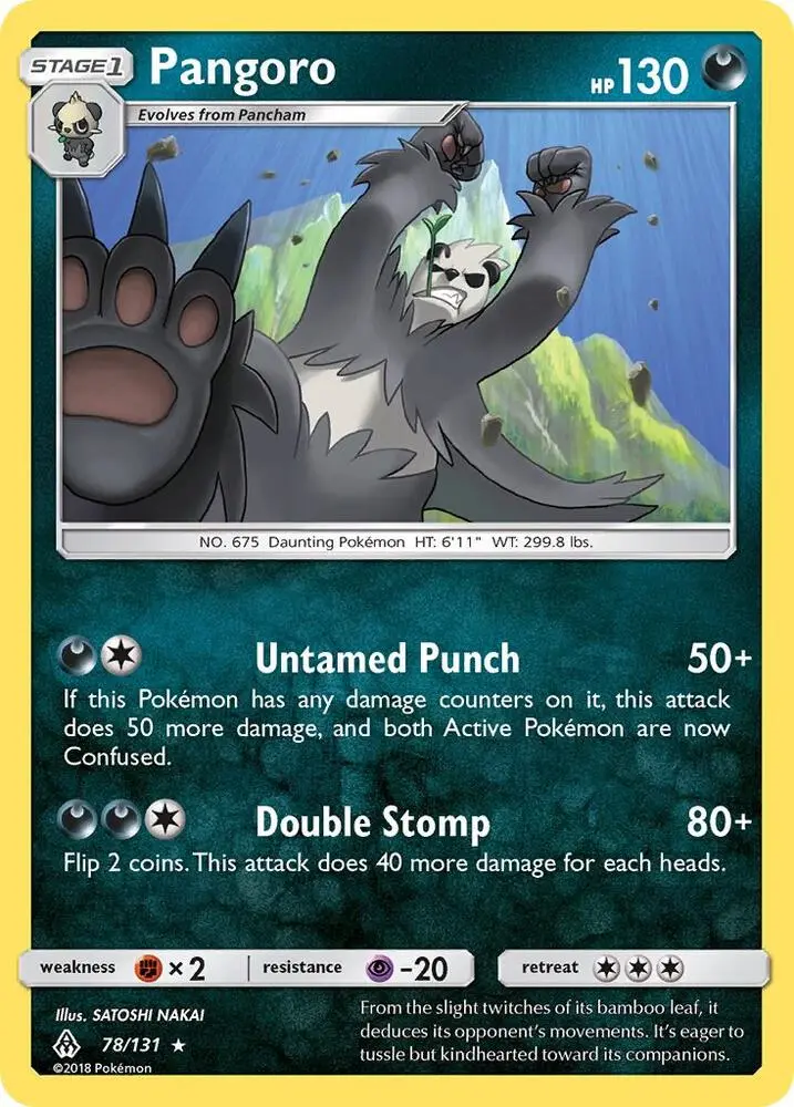 Pangoro, Forbidden Light 78/131