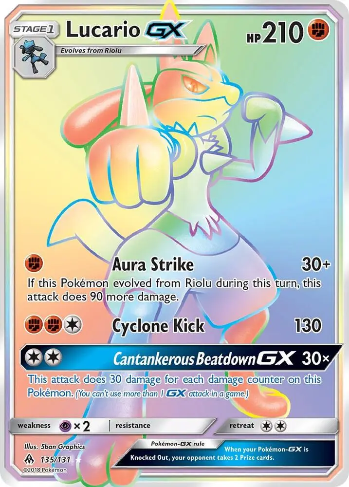Lucario GX, Forbidden Light 135/131