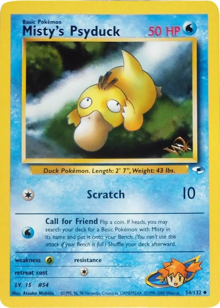 Misty's Psyduck [W Stamped], Wizards Black Star Promos 054/132