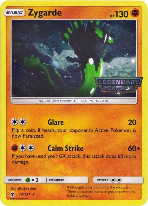 Zygarde, Miscellaneous Cards & Products 072/131
