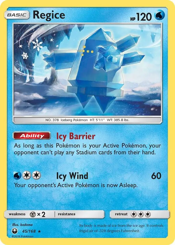 Regice, Celestial Storm 45/168
