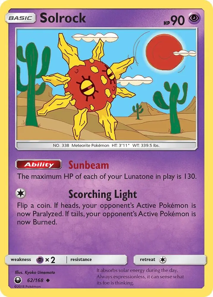 Solrock, Celestial Storm 62/168