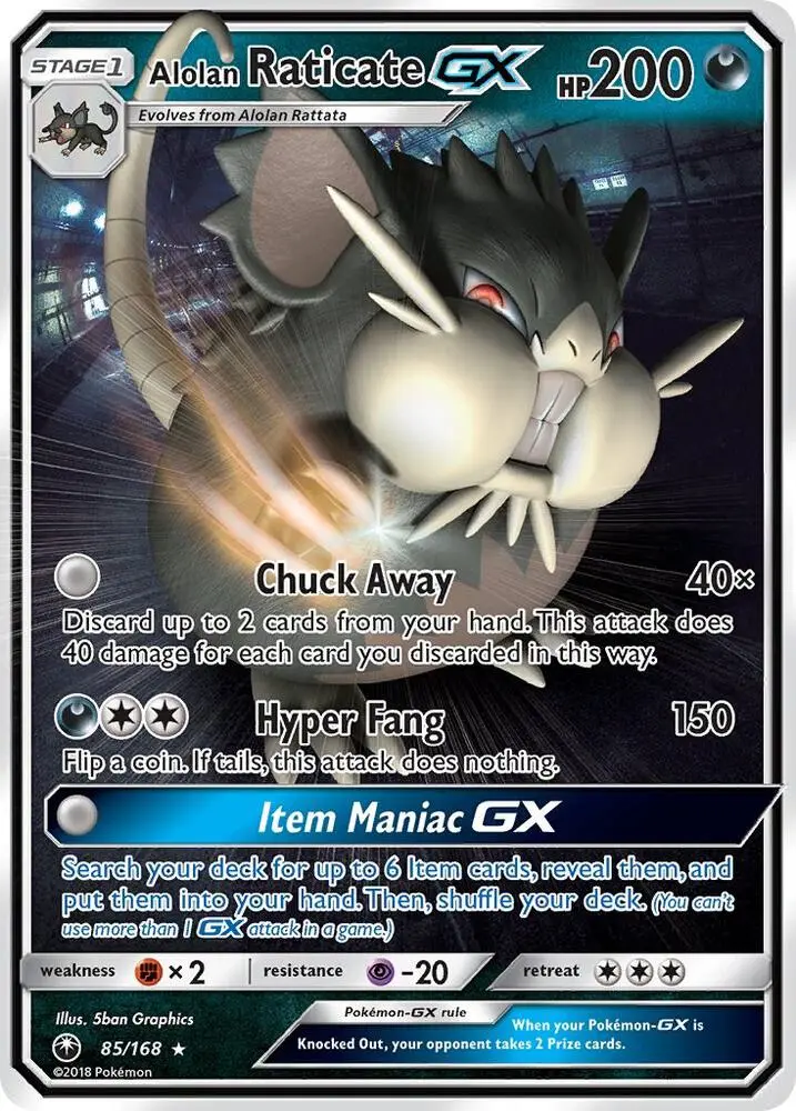Alolan Raticate GX, Celestial Storm 85/168