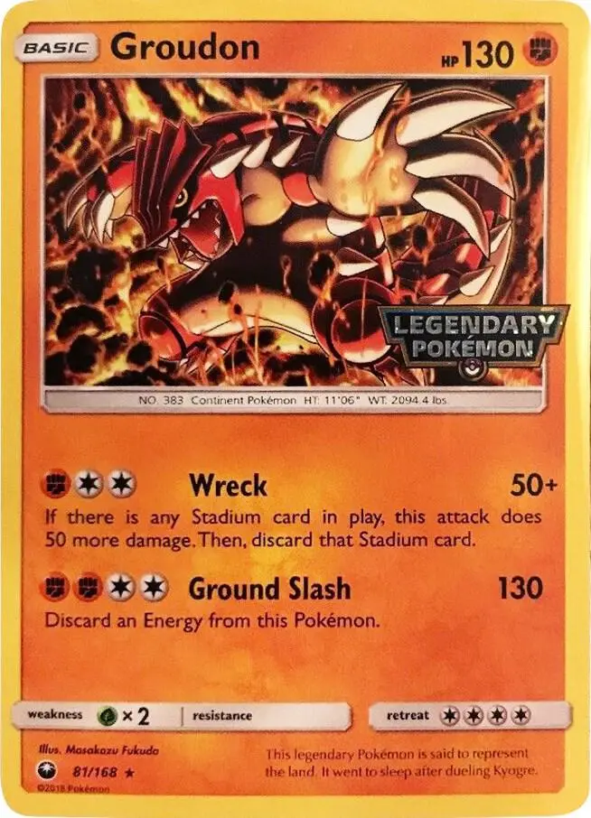 Groudon, Miscellaneous Cards & Products 081/168