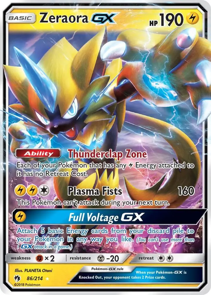 Zeraora GX, Lost Thunder 86/214