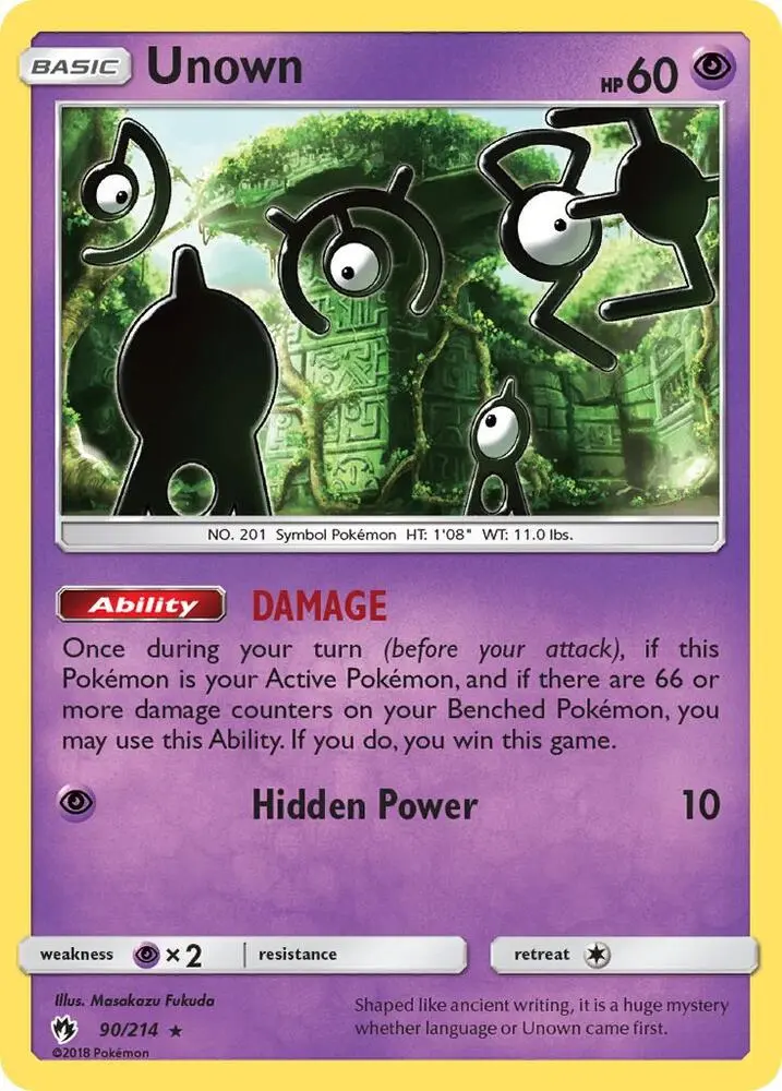 Unown, Lost Thunder 90/214