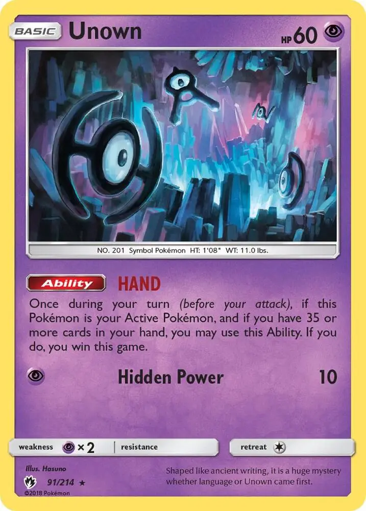 Unown, Lost Thunder 91/214