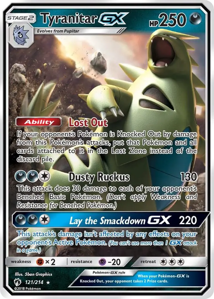 Tyranitar GX, Lost Thunder 121/214