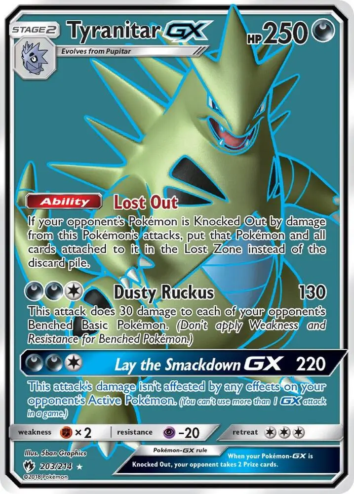 Tyranitar GX, Lost Thunder 203/214
