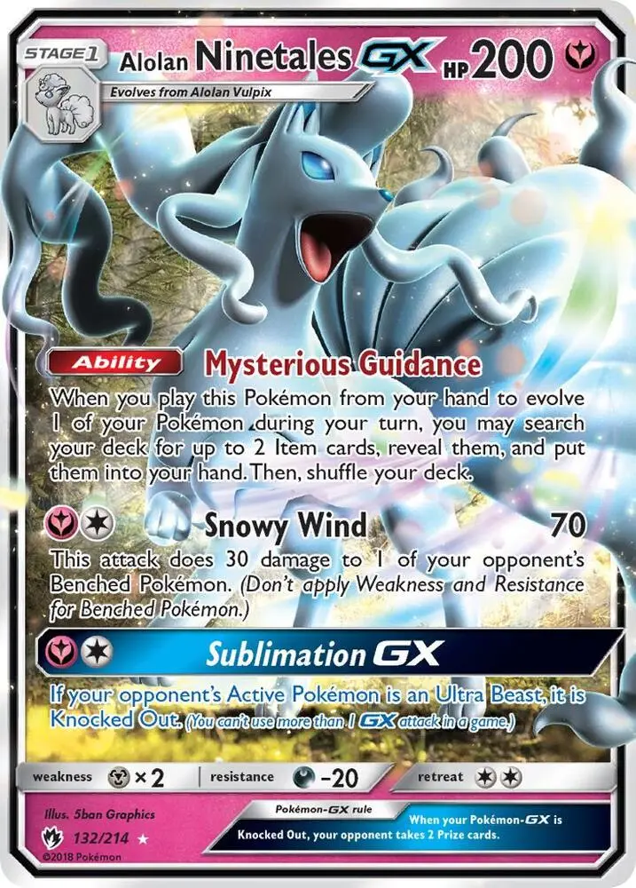 Alolan Ninetales GX, Lost Thunder 132/214