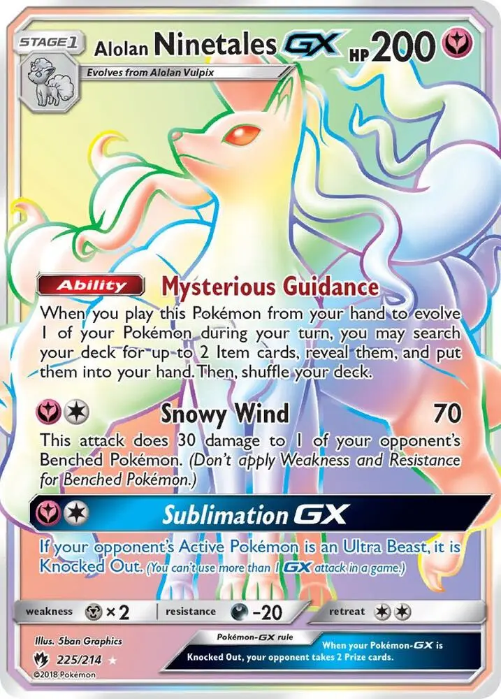 Alolan Ninetales GX, Lost Thunder 225/214