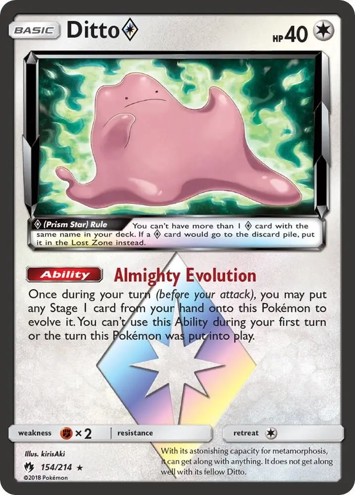 Ditto ◇, Lost Thunder 154/214
