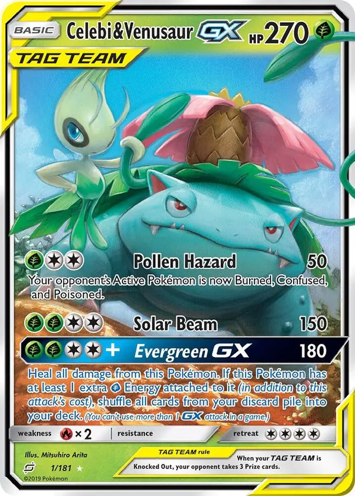 Celebi & Venusaur GX, Team Up 1/181