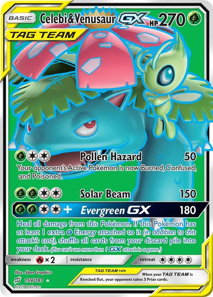 Celebi & Venusaur GX, Team Up 159/181