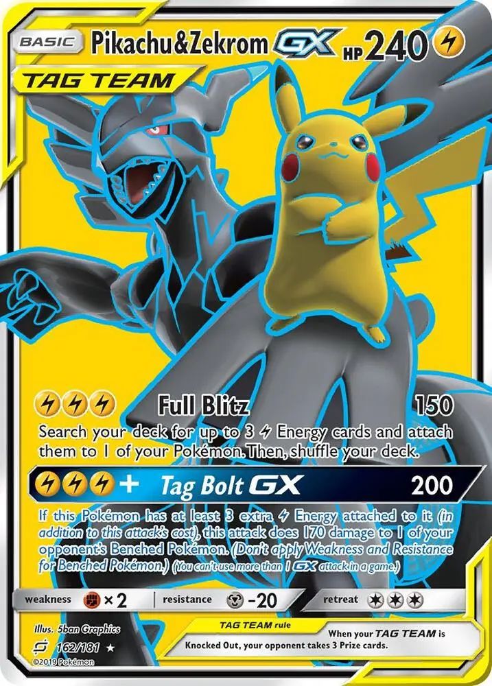 Pikachu & Zekrom GX, Team Up 162/181