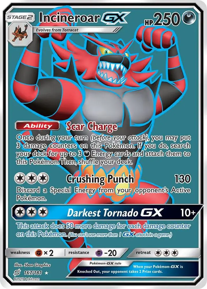 Incineroar GX, Team Up 167/181
