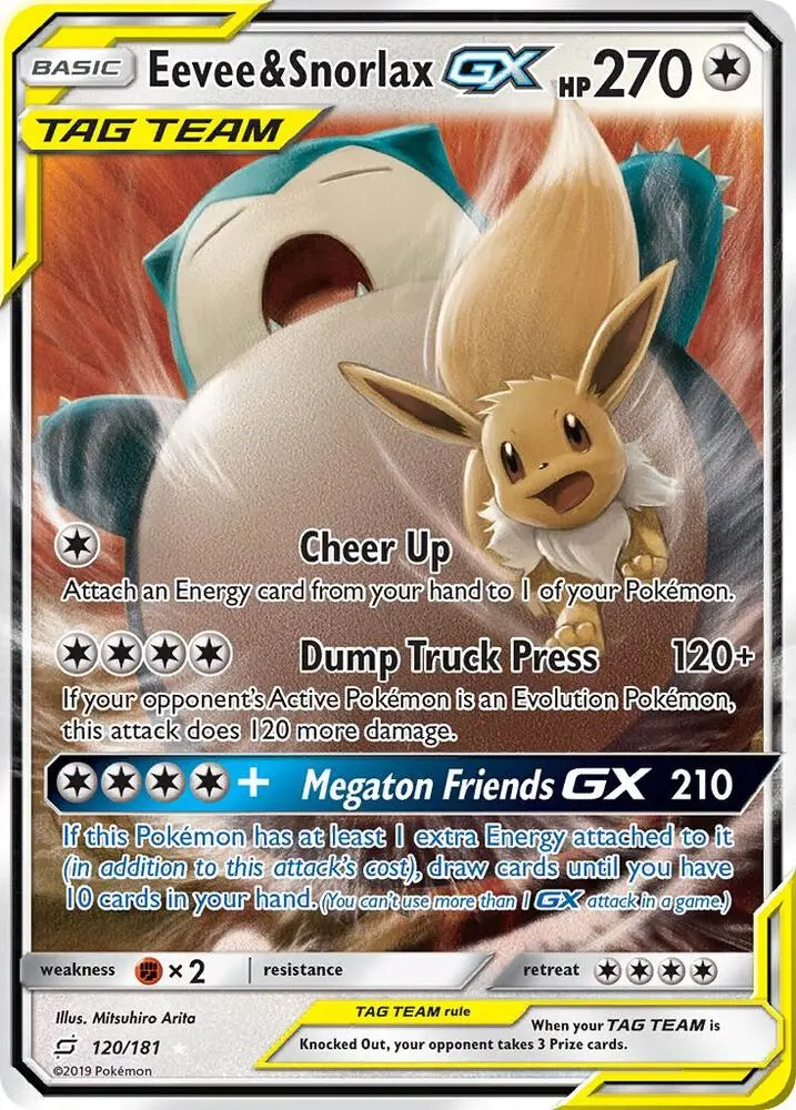 Eevee & Snorlax GX, Team Up 120/181