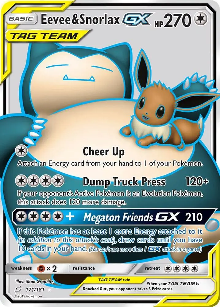 Eevee & Snorlax GX, Team Up 171/181