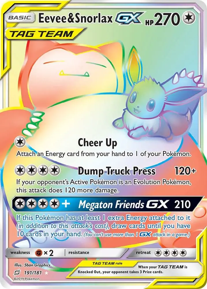 Eevee & Snorlax GX, Team Up 191/181