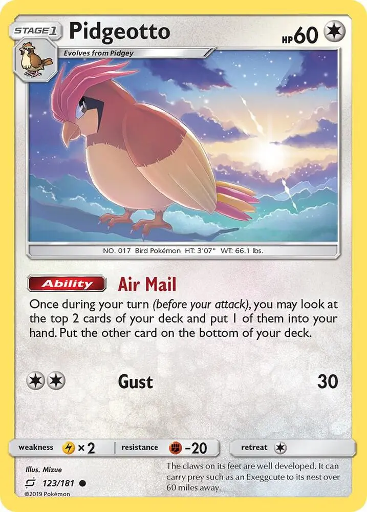 Pidgeotto, Team Up 123/181