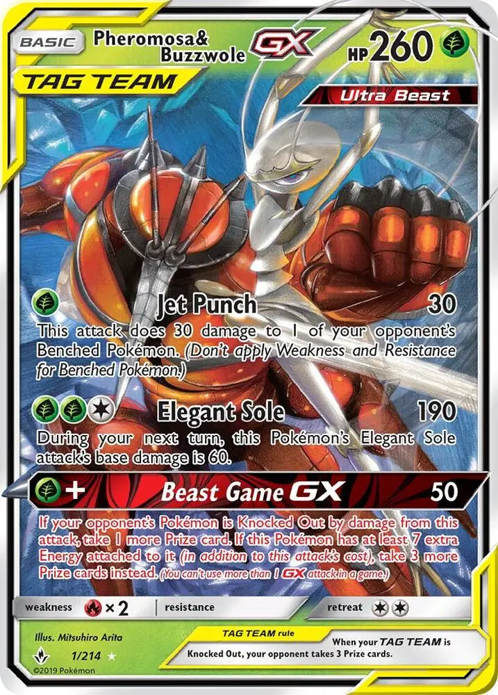 Pheromosa & Buzzwole GX, Unbroken Bonds 1/214