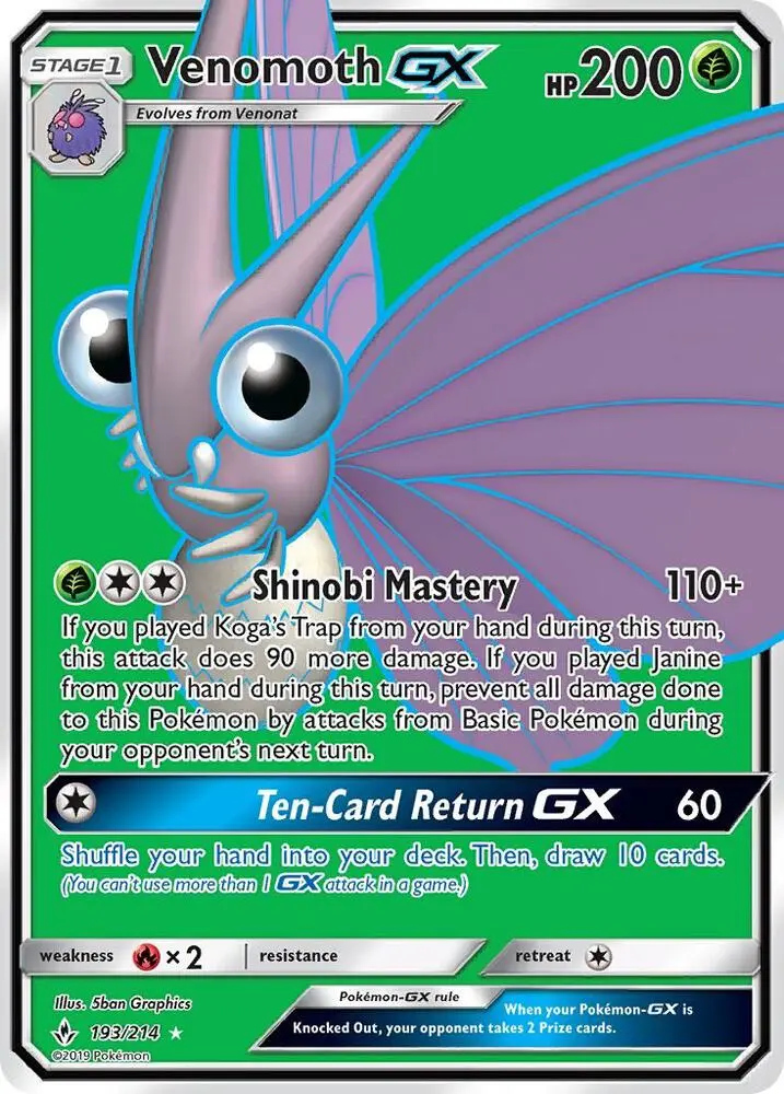 Venomoth GX, Unbroken Bonds 193/214