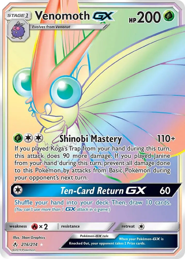 Venomoth GX, Unbroken Bonds 216/214