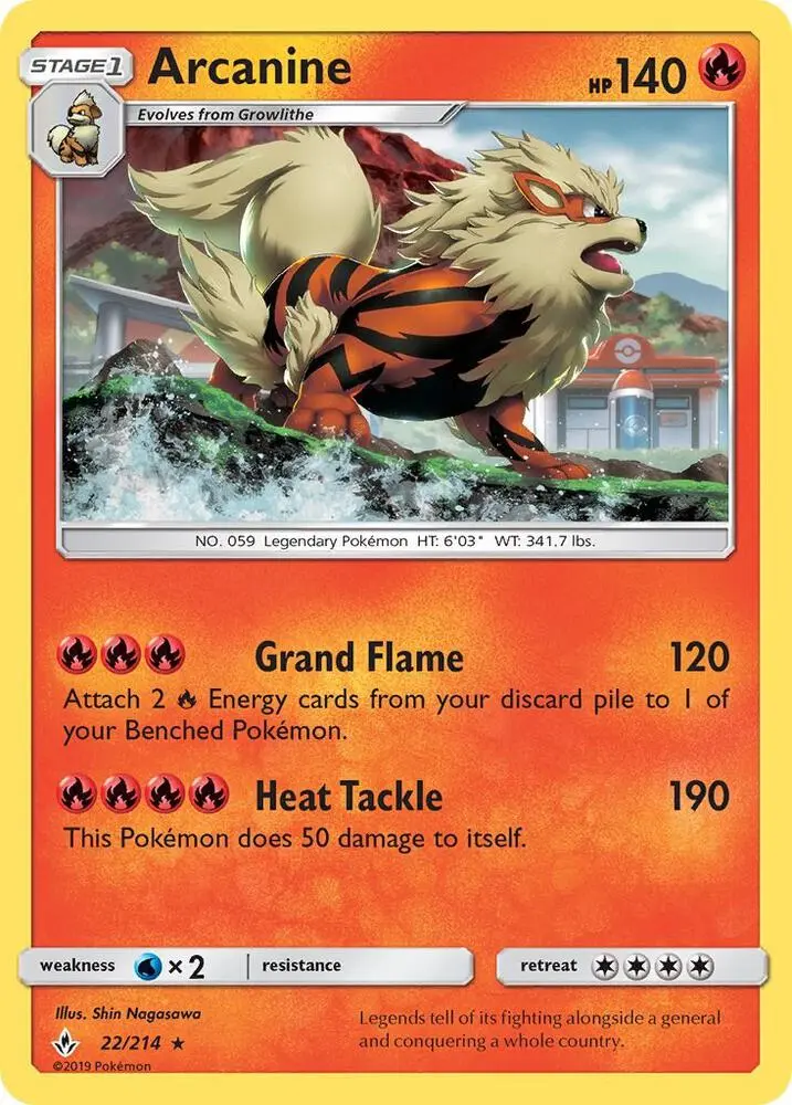 Arcanine, Unbroken Bonds 22/214