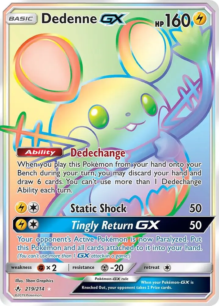 Dedenne GX, Unbroken Bonds 219/214
