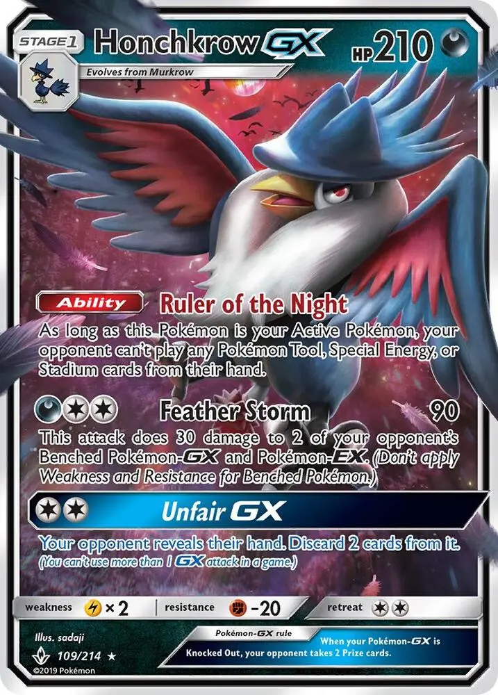 Honchkrow GX, Unbroken Bonds 109/214
