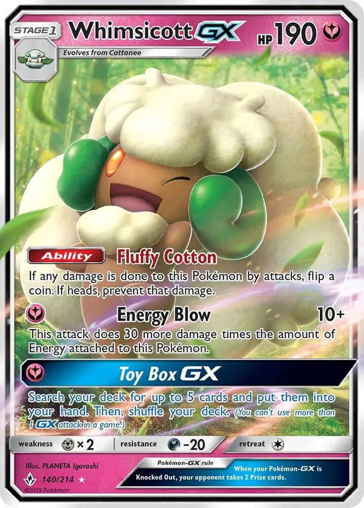 Whimsicott GX, Unbroken Bonds 140/214