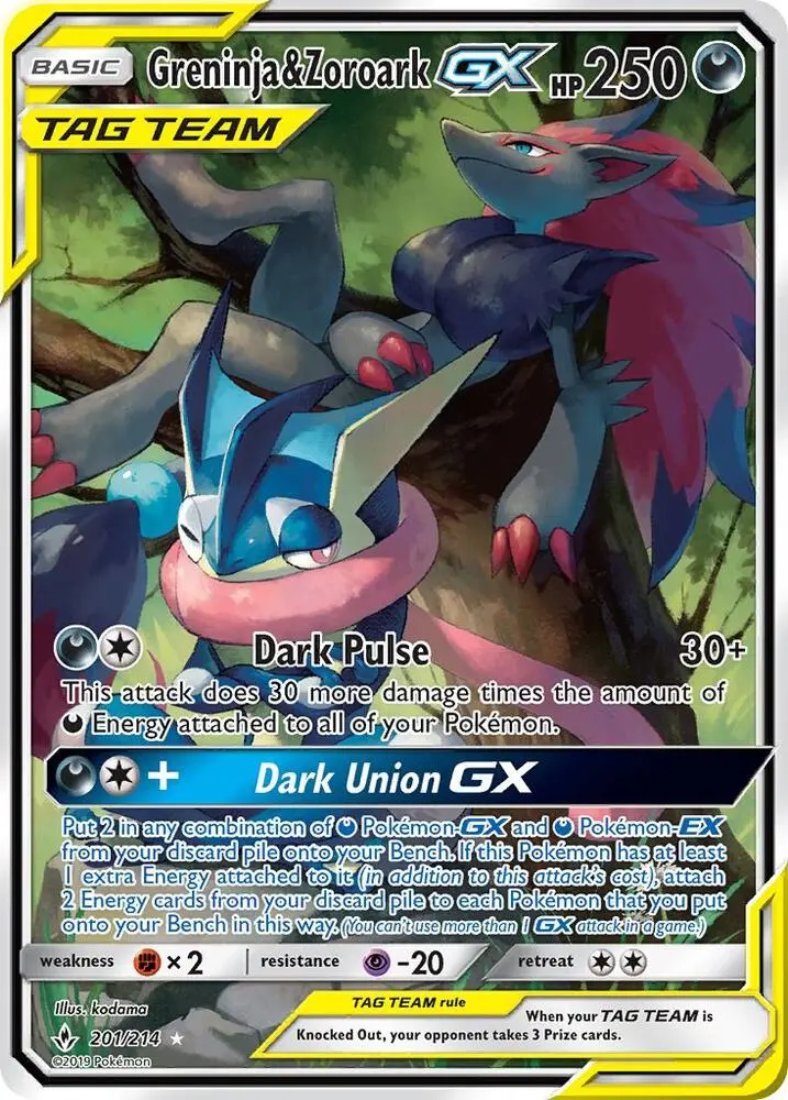 Greninja & Zoroark GX, Unbroken Bonds 201/214