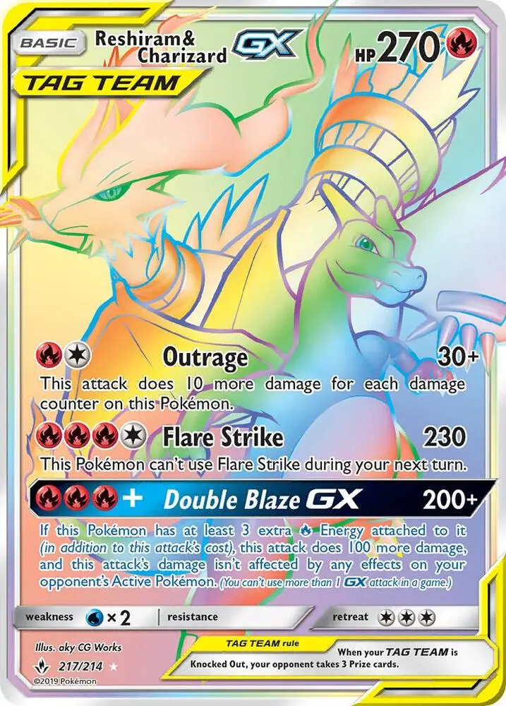 Reshiram & Charizard GX, Unbroken Bonds 217/214