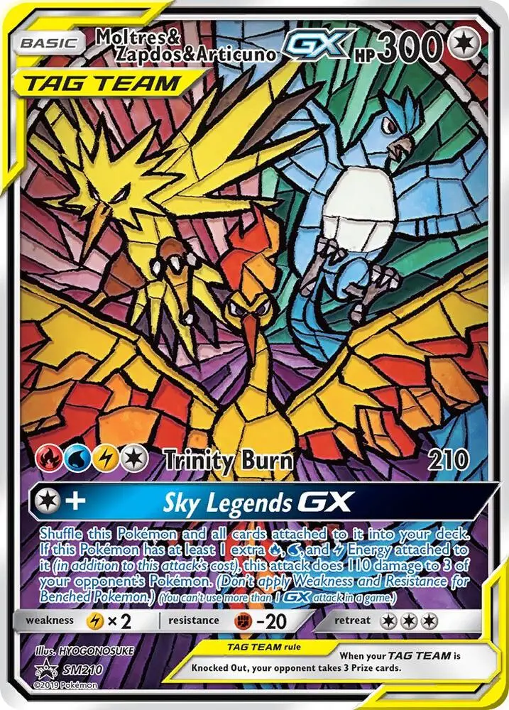 Moltres & Zapdos & Articuno GX, SM Black Star Promos SM210/248
