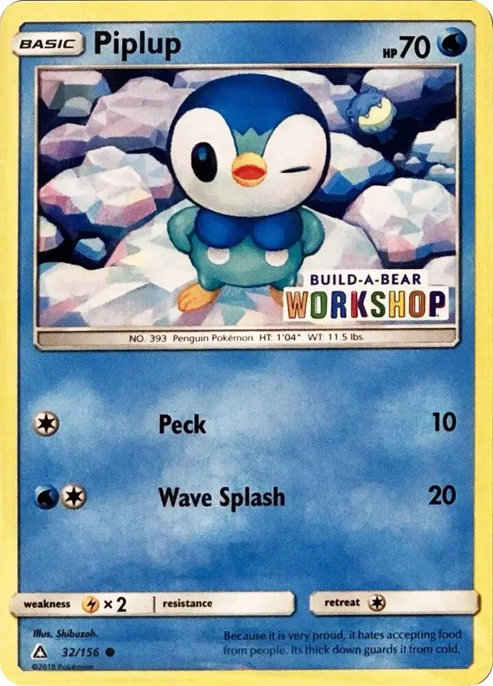 Piplup - 32/156 (Build-A-Bear Workshop Exclusive), Miscellaneous Cards & Products 032/156