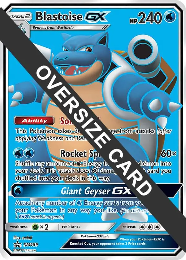 Blastoise GX, Jumbo cards SM189