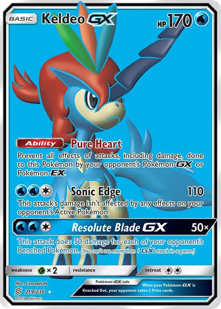 Keldeo GX, Unified Minds 219/236