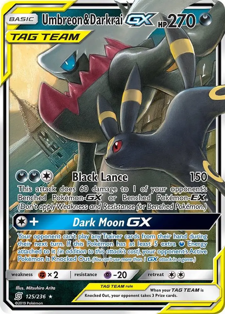 Umbreon & Darkrai GX, Unified Minds 125/236