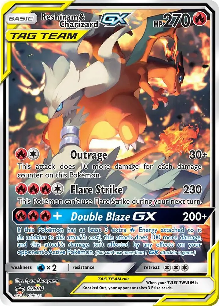 Reshiram & Charizard GX, SM Black Star Promos SM201/248