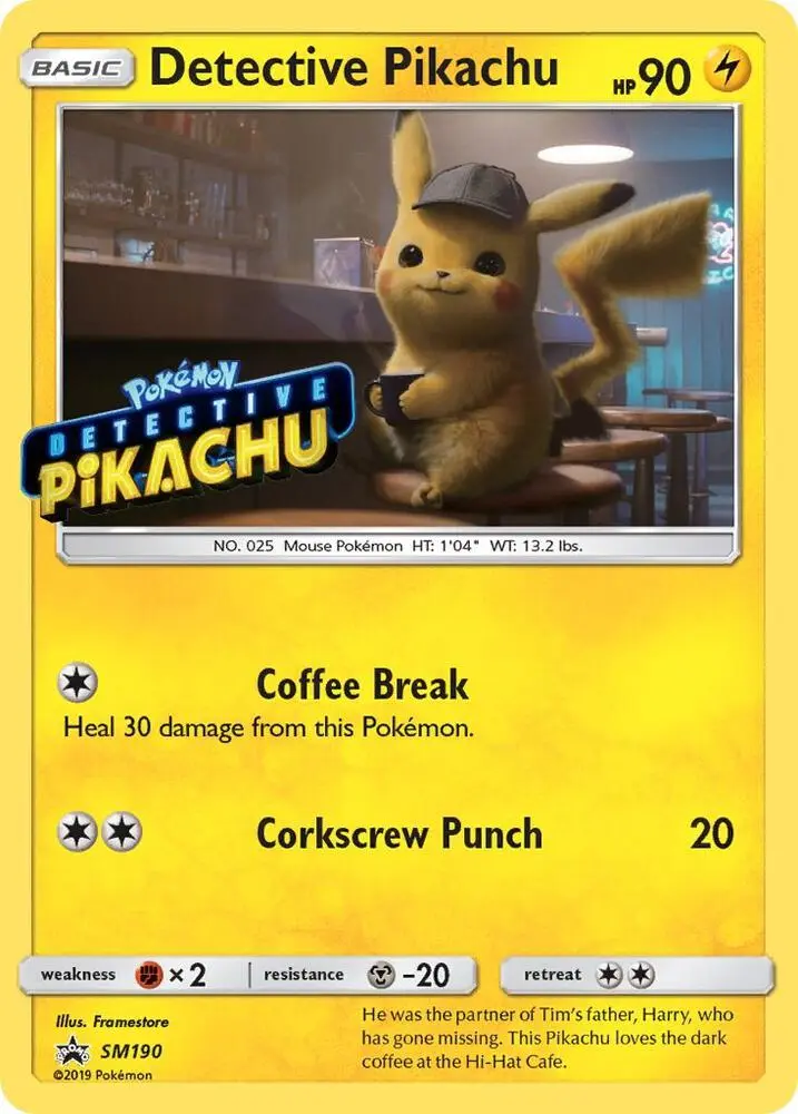 Detective Pikachu, SM Black Star Promos SM190