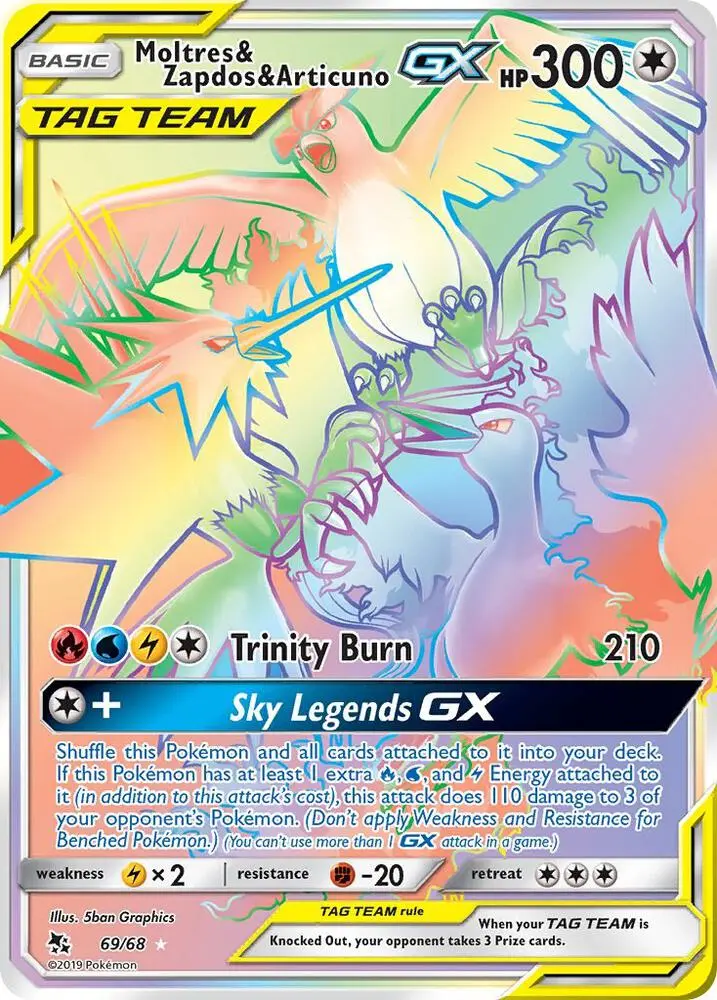 Moltres & Zapdos & Articuno GX, Hidden Fates 69/68