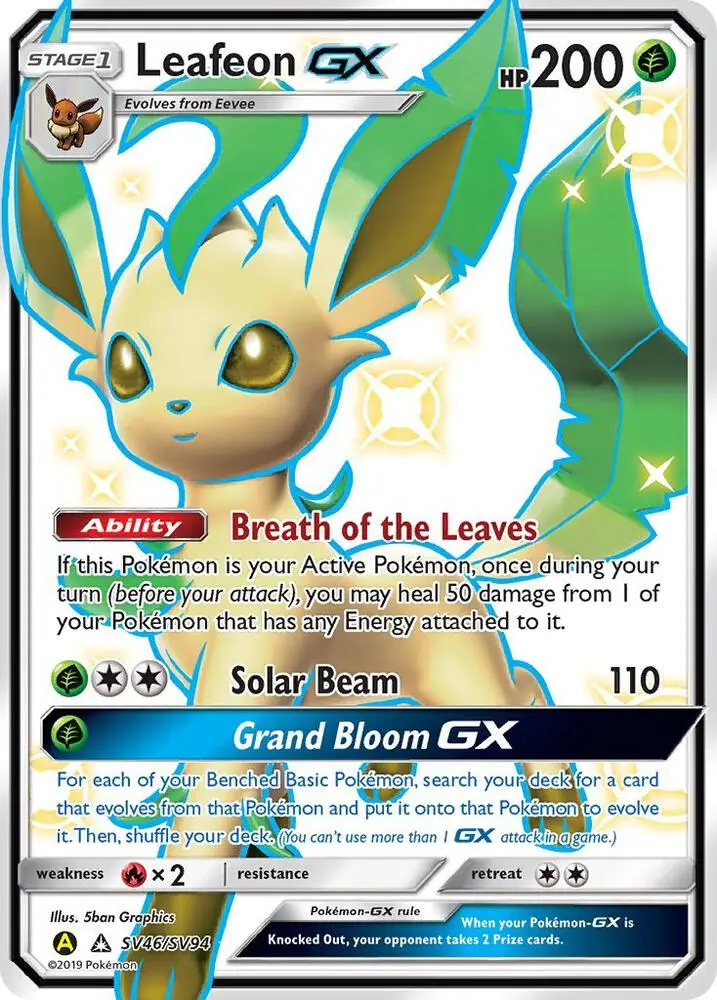 Leafeon-GX, Hidden Fates Shiny Vault SV46/94