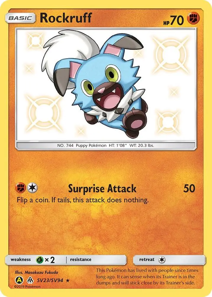 Rockruff, Hidden Fates Shiny Vault SV23/94