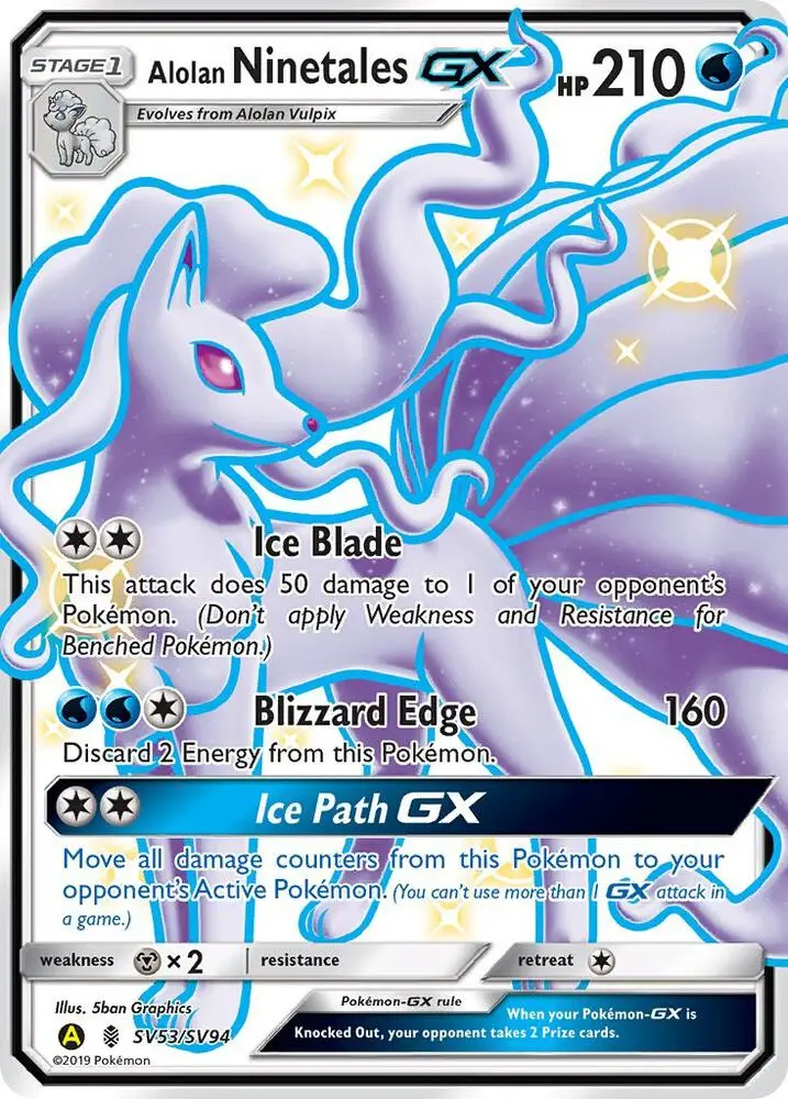 Alolan Ninetales-GX, Hidden Fates Shiny Vault SV53/94
