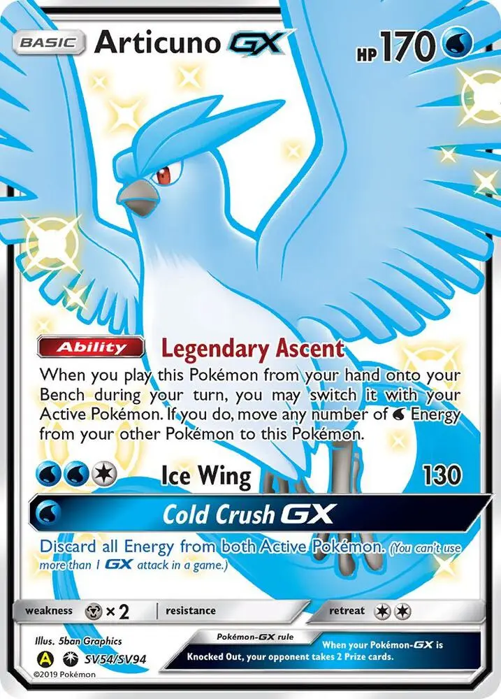 Articuno-GX, Hidden Fates Shiny Vault SV54/94