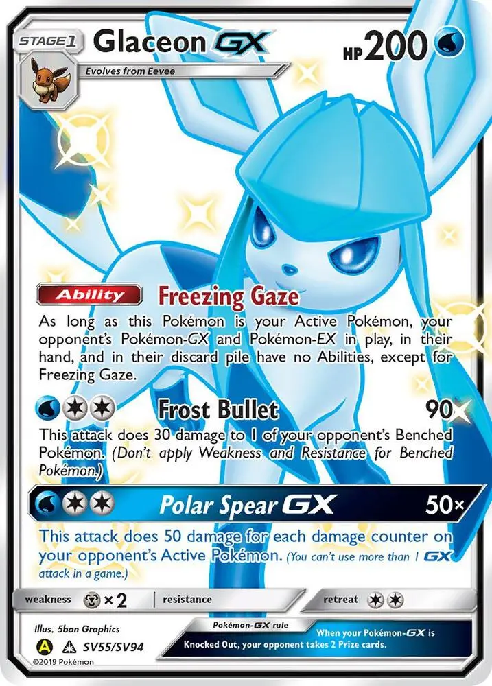 Glaceon-GX, Hidden Fates Shiny Vault SV55/94