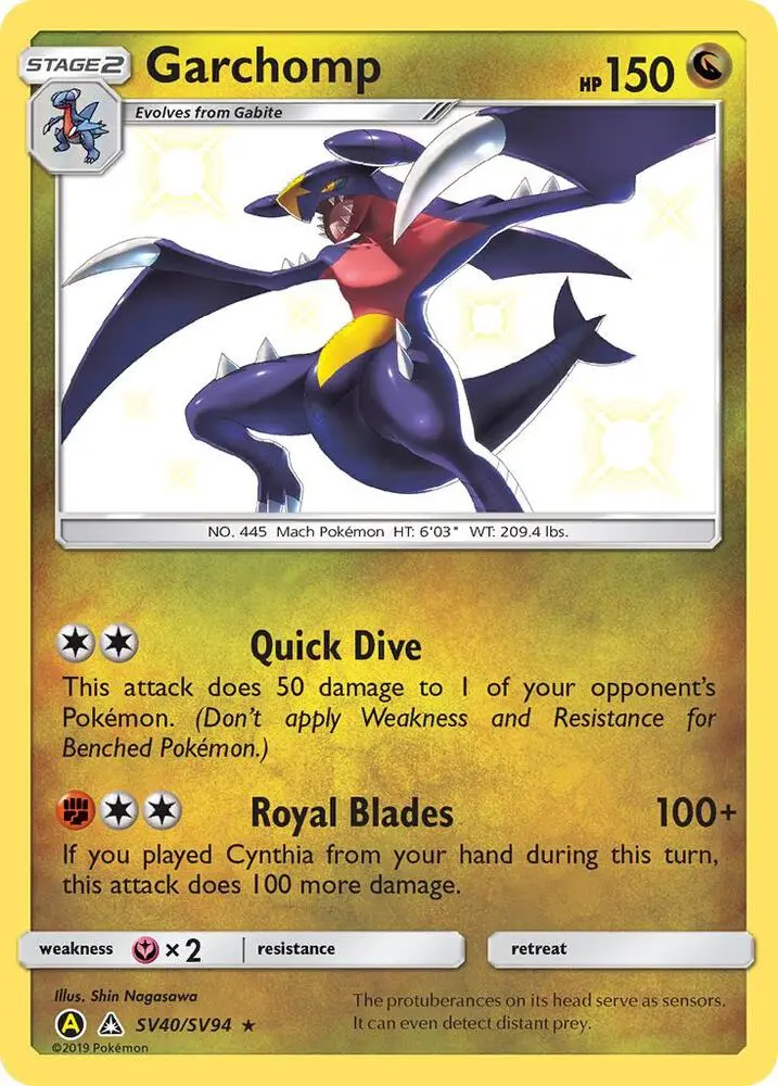 Garchomp, Hidden Fates Shiny Vault SV40/94