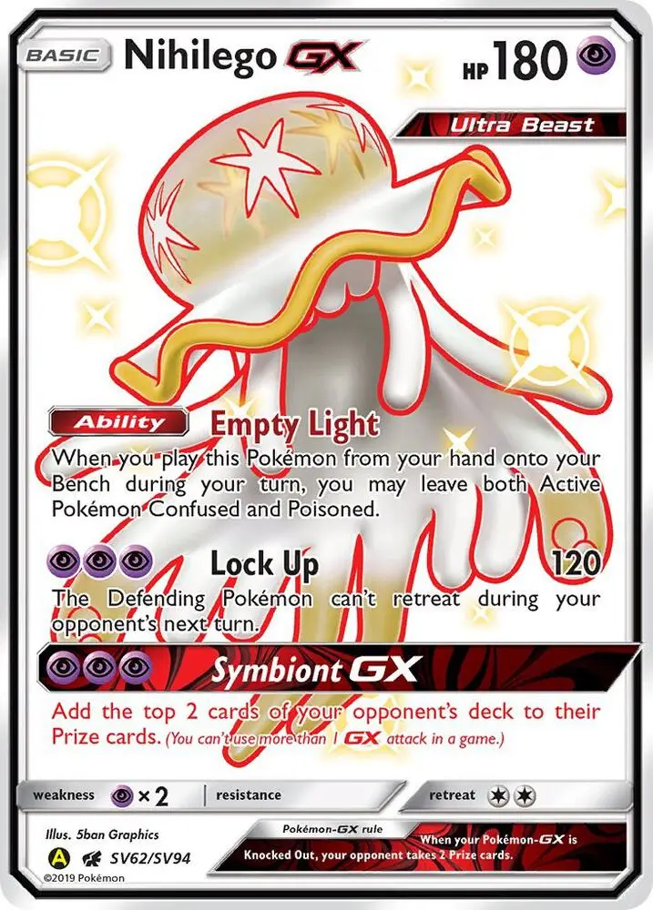 Nihilego-GX, Hidden Fates Shiny Vault SV62/94