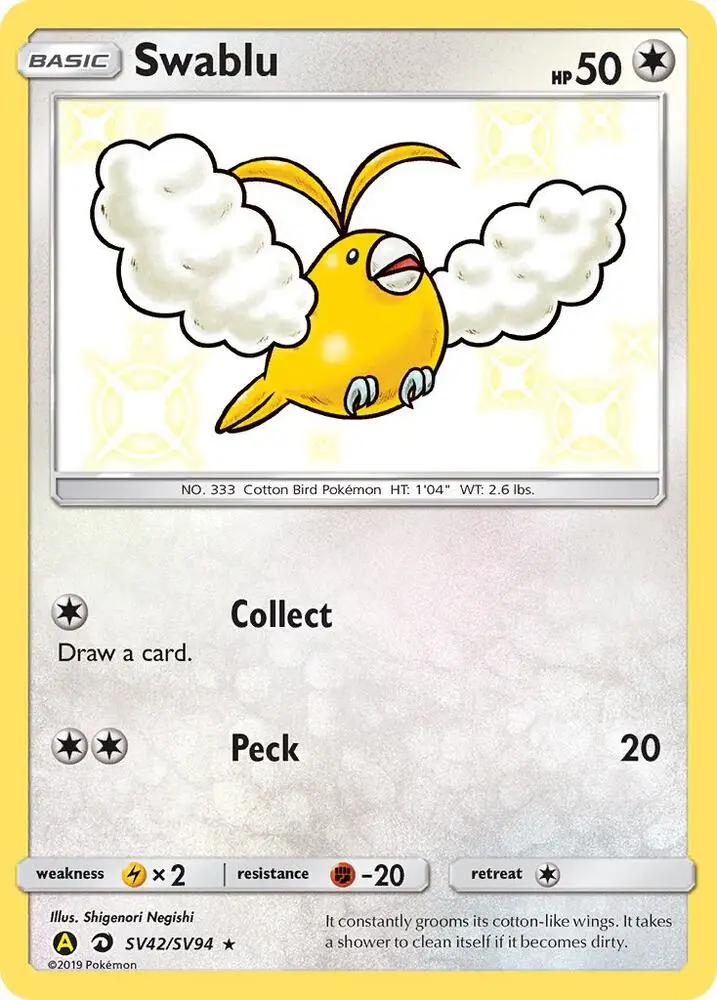 Swablu, Hidden Fates Shiny Vault SV42/94