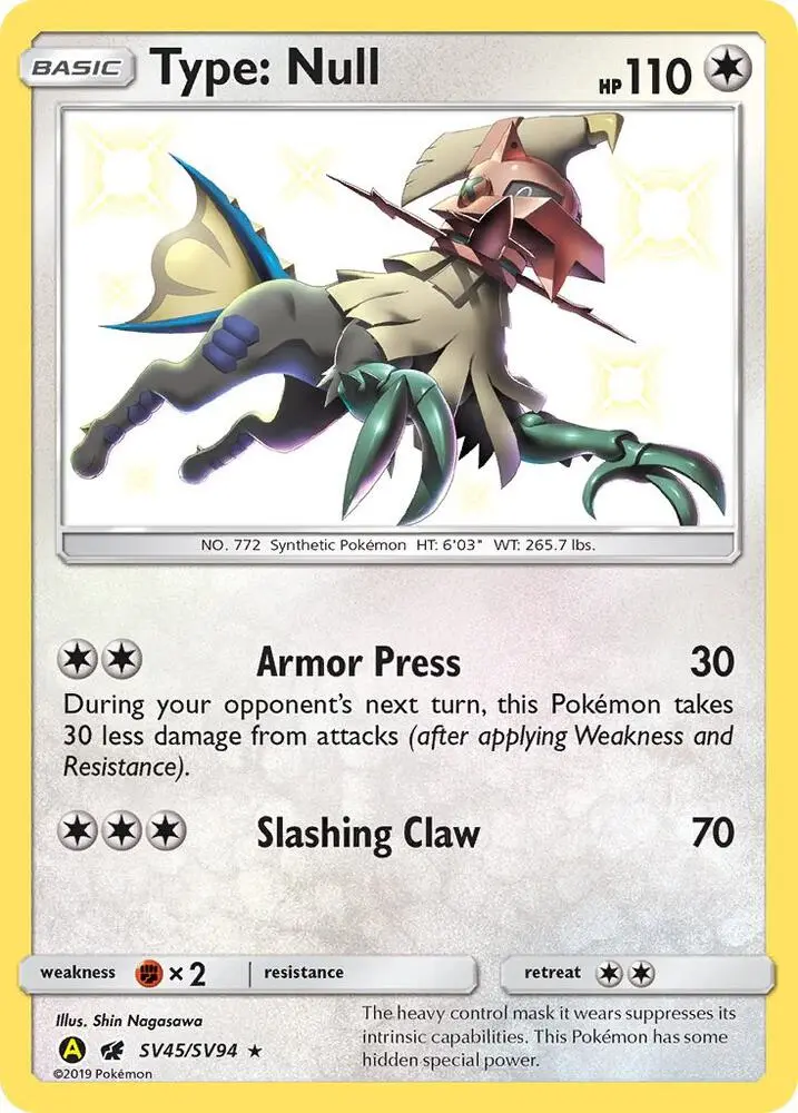 Type: Null, Hidden Fates Shiny Vault SV45/94